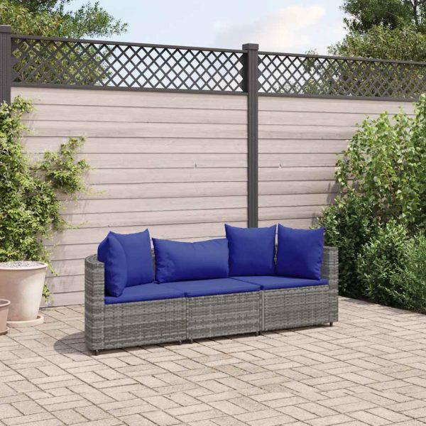 Loungeset Met Kussens Poly Rattan - Afbeelding 22