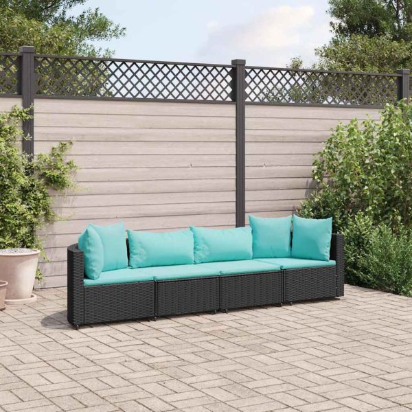 Loungeset Met Kussens Poly Rattan - Afbeelding 20