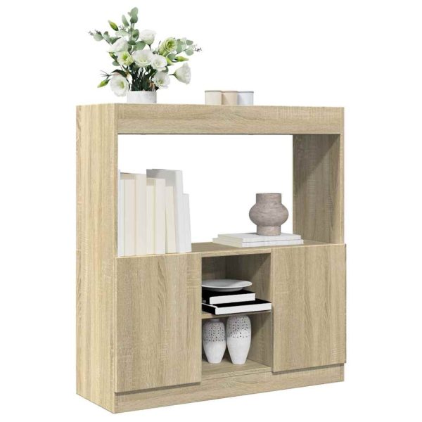 Hoge Kast 63X33X Bewerkt Hout Kleurig Sonoma Eiken - Afbeelding 17