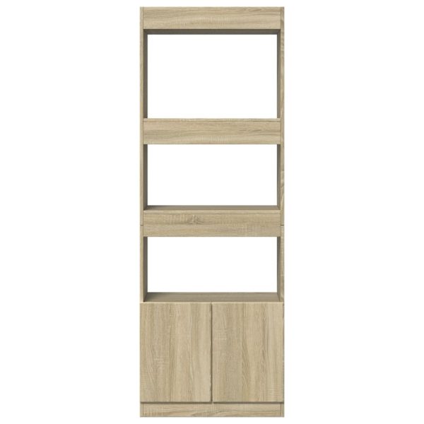 Hoge Kast 63X33X Bewerkt Hout Kleurig Sonoma Eiken - Afbeelding 5