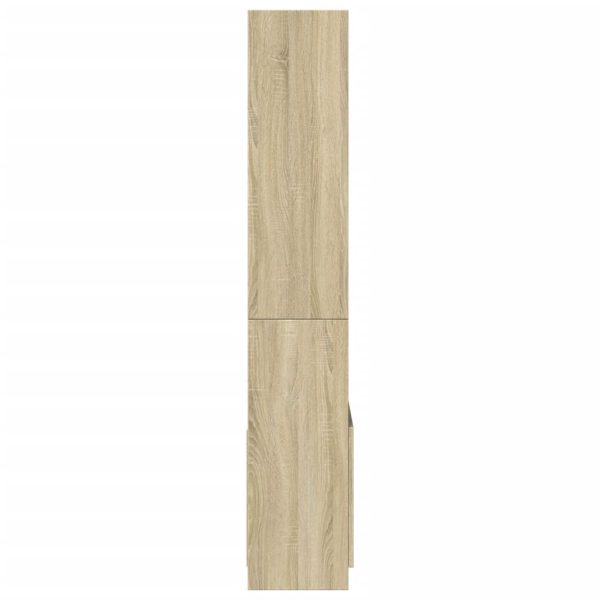 Hoge Kast 63X33X Bewerkt Hout Kleurig Sonoma Eiken - Afbeelding 6