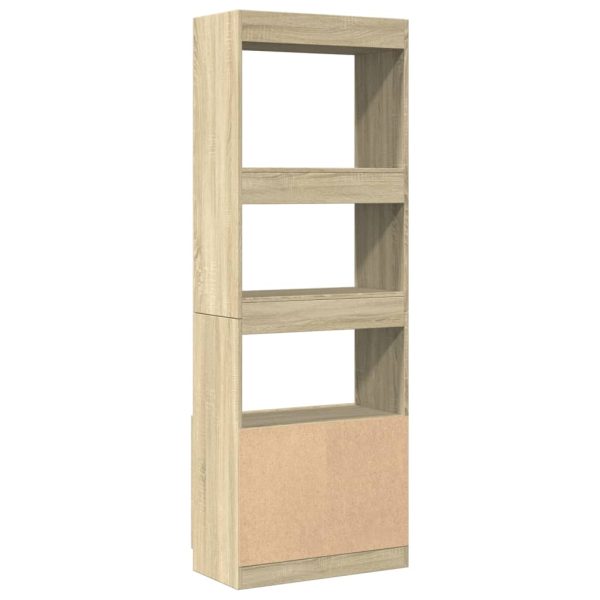 Hoge Kast 63X33X Bewerkt Hout Kleurig Sonoma Eiken - Afbeelding 7