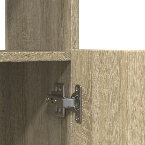 Hoge Kast 63X33X Bewerkt Hout Kleurig Sonoma Eiken - Afbeelding 10