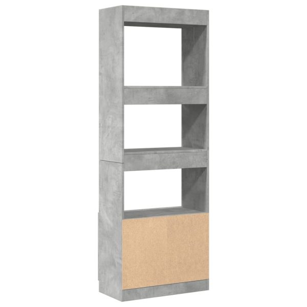 Hoge Kast 63X33X Bewerkt Hout Betongrijs - Afbeelding 7