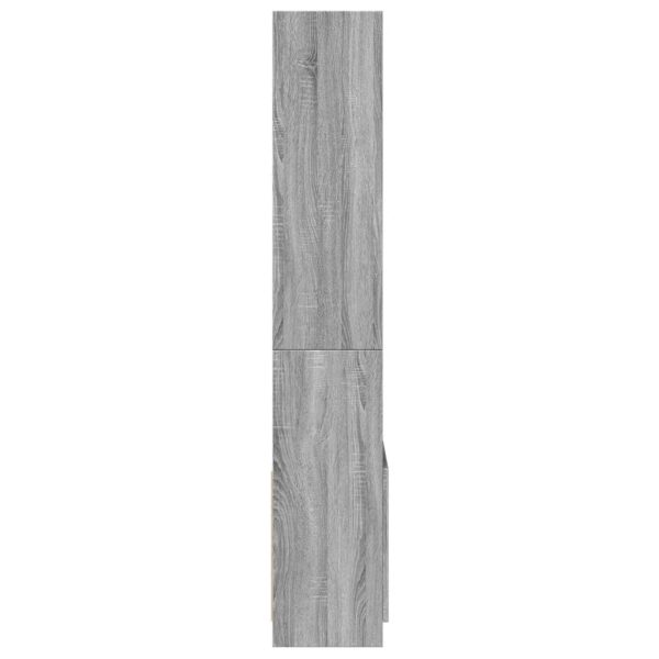 Hoge Kast 63X33X Bewerkt Hout Eikenkleurig Grijs Sonoma - Afbeelding 6