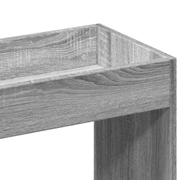 Hoge Kast 63X33X Bewerkt Hout Eikenkleurig Grijs Sonoma - Afbeelding 9