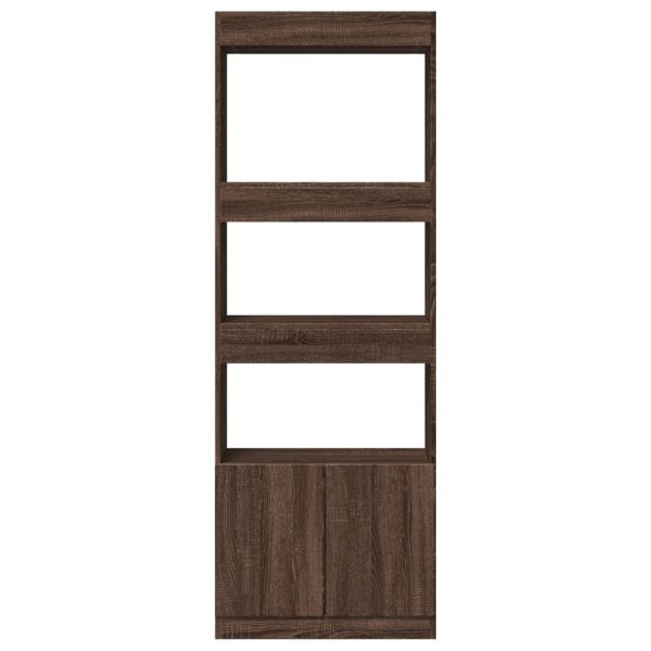 Hoge Kast 63X33X Bewerkt Hout Ig Bruin Eikenkleur - Afbeelding 5