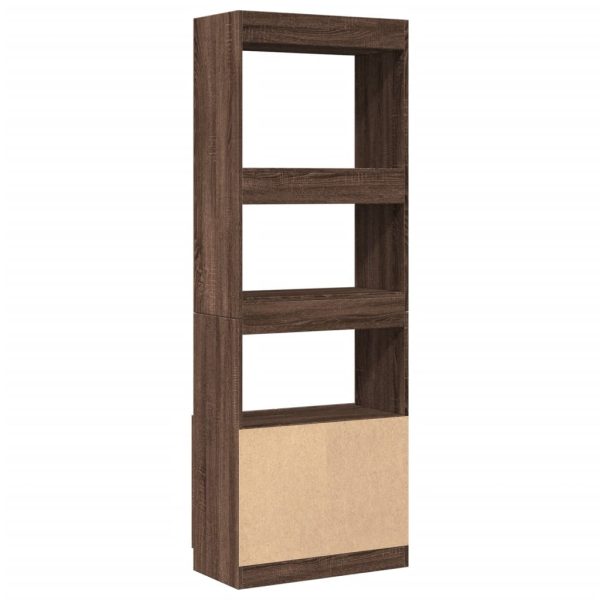 Hoge Kast 63X33X Bewerkt Hout Ig Bruin Eikenkleur - Afbeelding 7