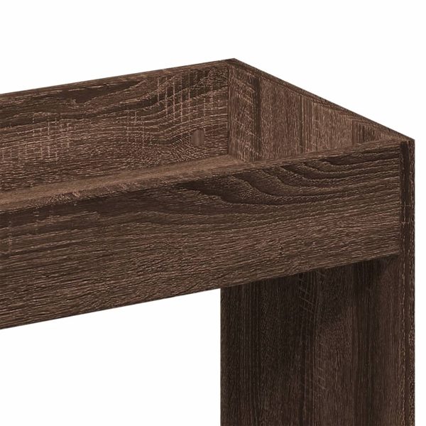 Hoge Kast 63X33X Bewerkt Hout Ig Bruin Eikenkleur - Afbeelding 9