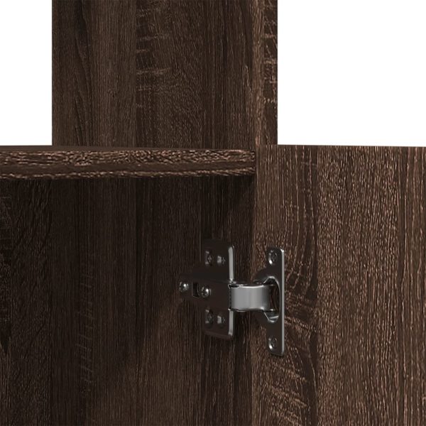 Hoge Kast 63X33X Bewerkt Hout Ig Bruin Eikenkleur - Afbeelding 10