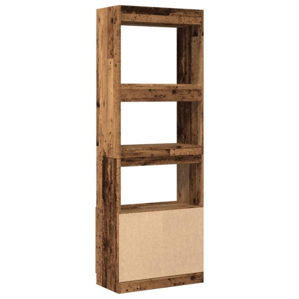 Hoge Kast 63X33X Bewerkt Hout Kleurig Oud Hout - Afbeelding 7