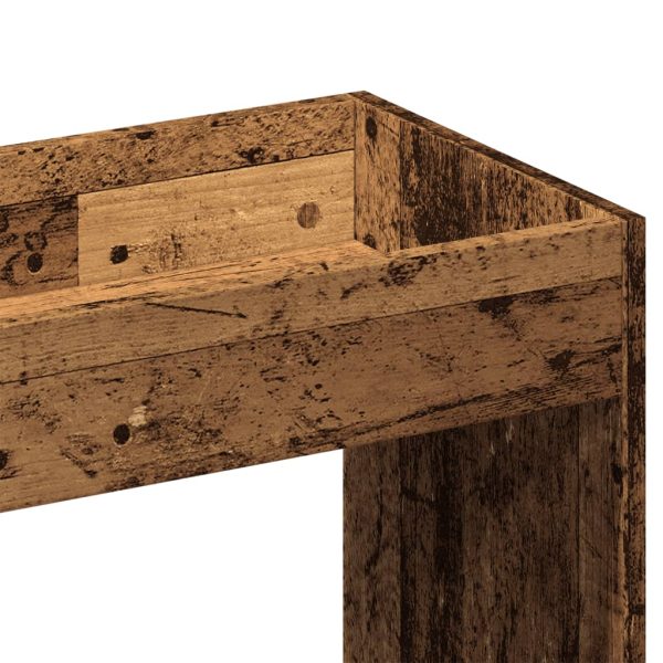 Hoge Kast 63X33X Bewerkt Hout Kleurig Oud Hout - Afbeelding 9