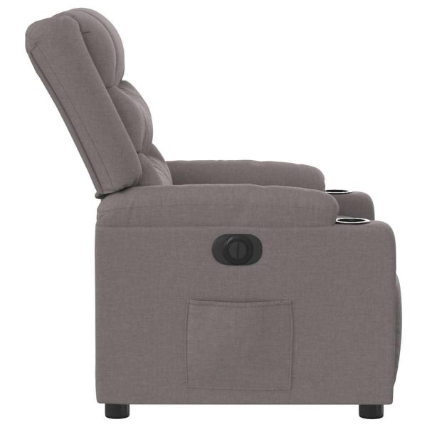 Fauteuil Verstelbaar Elektrisch Stof Taupe - Afbeelding 7