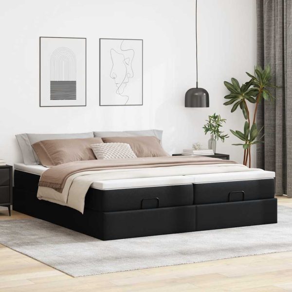 Ottoman Bed Met Matrassen 160X200Cm Kunstleer - Afbeelding 3