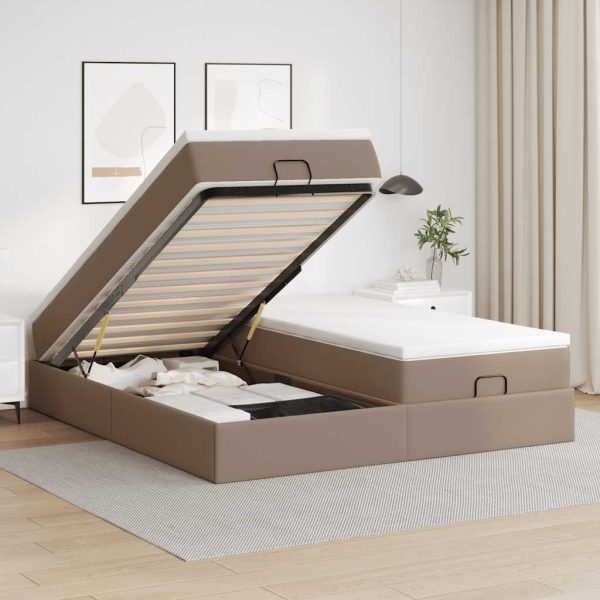 Ottoman Bed Met Matrassen 160X200Cm Kunstleer - Afbeelding 15