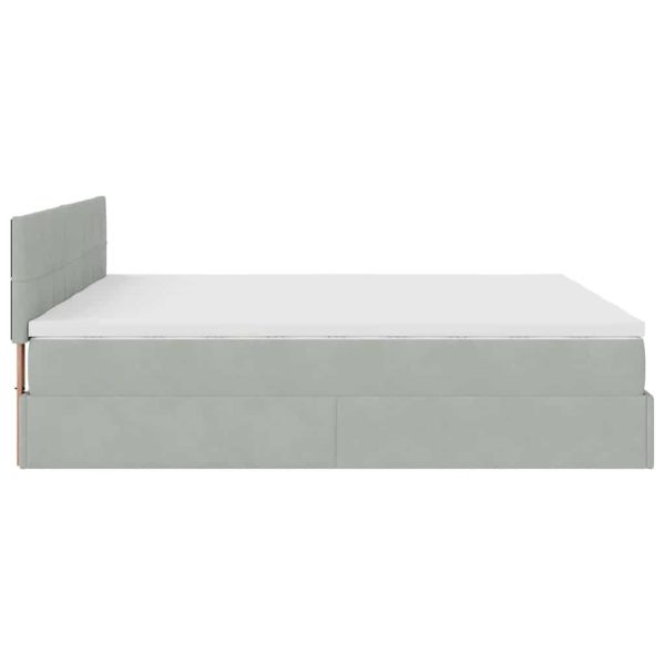 Ottoman Bed Met Matrassen En Led's 160X200Cm Fluweel - Afbeelding 11