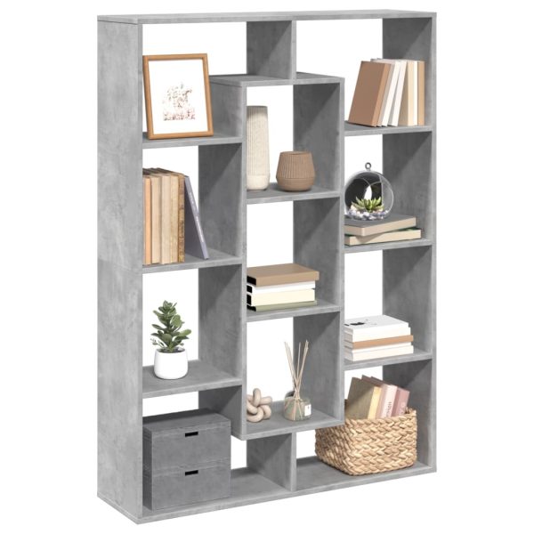 Boekenkast 102X29X Bewerkt Hout Betongrijs - Afbeelding 4