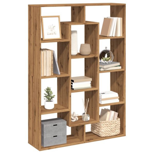 Boekenkast 102X29X Bewerkt Hout Artisanaal Eikenkleur Artisian Oak - Afbeelding 4