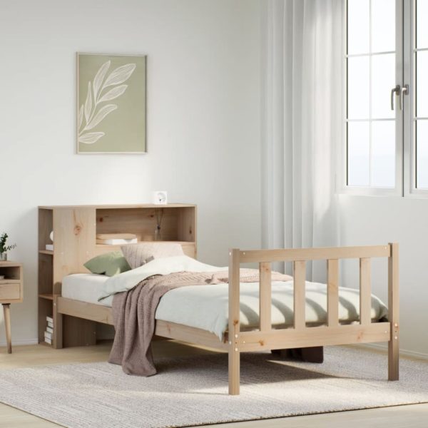 Bed Met Boekenkast Zonder Matras Massief Grenenhout