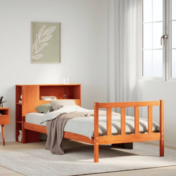 Bed Met Boekenkast Zonder Matras Massief Grenenhout - Afbeelding 12