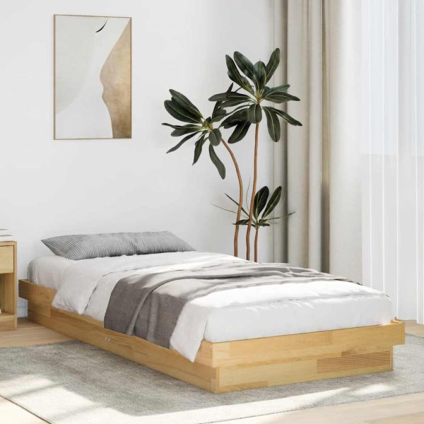 Bedframe Zonder Matras Massief Hout Eiken - Afbeelding 23