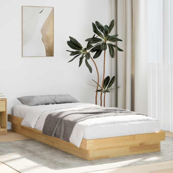 Bedframe Zonder Matras Massief Hout Eiken - Afbeelding 16