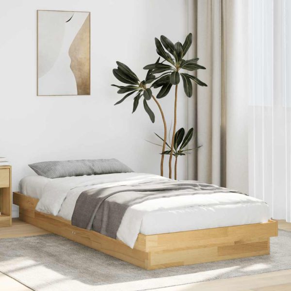 Bedframe Zonder Matras Massief Hout Eiken - Afbeelding 12