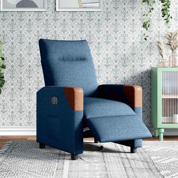 Fauteuil Stof Blauw - Afbeelding 2