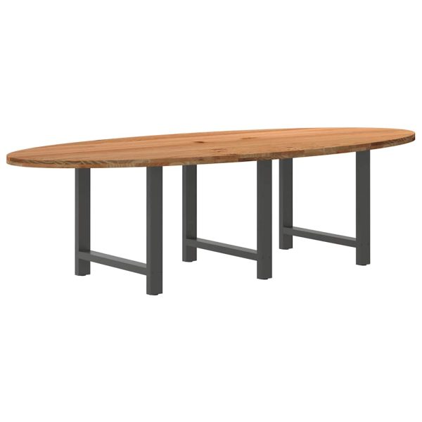 Eettafel Ovaal Massief Eikenhout Lichtbruin - Afbeelding 21