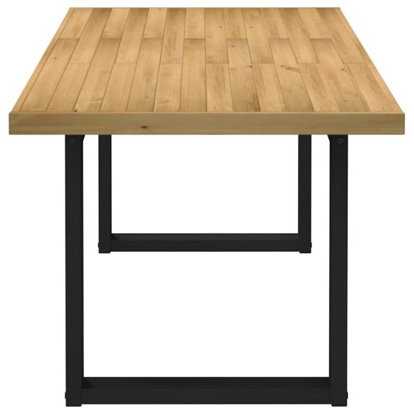 Eettafel Noain U-Vormige Poten 180X90X75 Cm Massief Grenenhout - Afbeelding 5