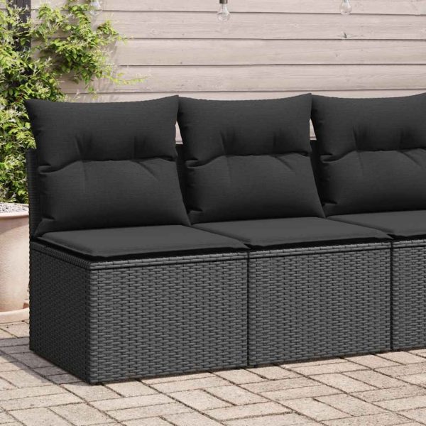 2-Delige Loungeset Met Kussens Poly Rattan Acacia