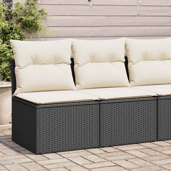 2-Delige Loungeset Met Kussens Poly Rattan Acacia - Afbeelding 10