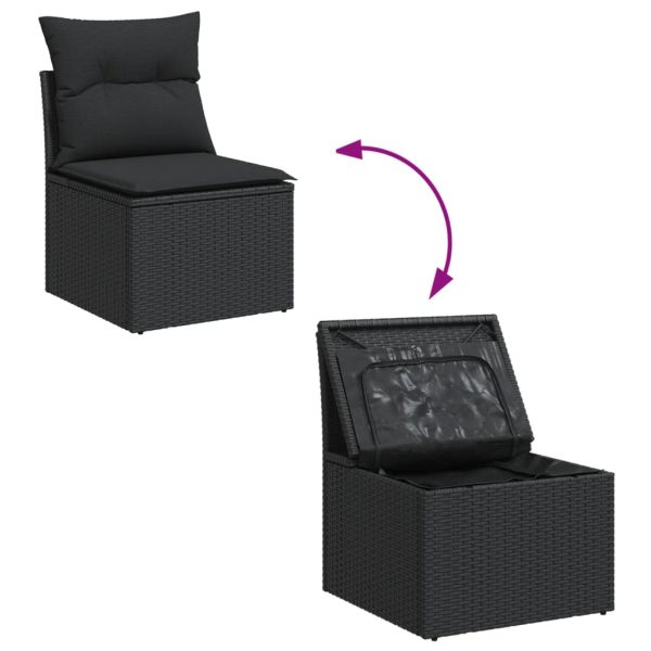 4-Delige Loungeset Met Kussens Poly Rattan - Afbeelding 6