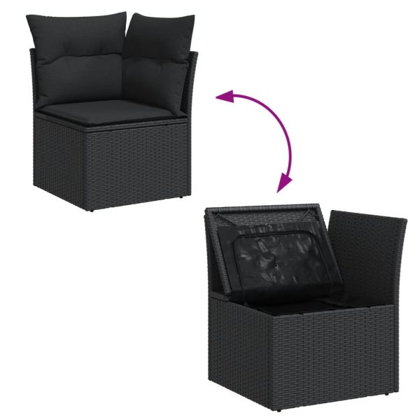 4-Delige Loungeset Met Kussens Poly Rattan - Afbeelding 7