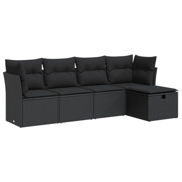 Loungeset Met Kussens Poly Rattan - Afbeelding 2