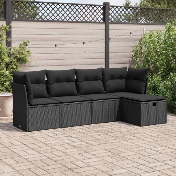 Loungeset Met Kussens Poly Rattan - Afbeelding 21