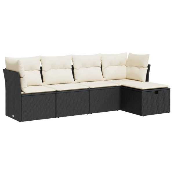 Loungeset Met Kussens Poly Rattan - Afbeelding 2