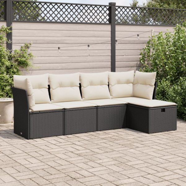 Loungeset Met Kussens Poly Rattan