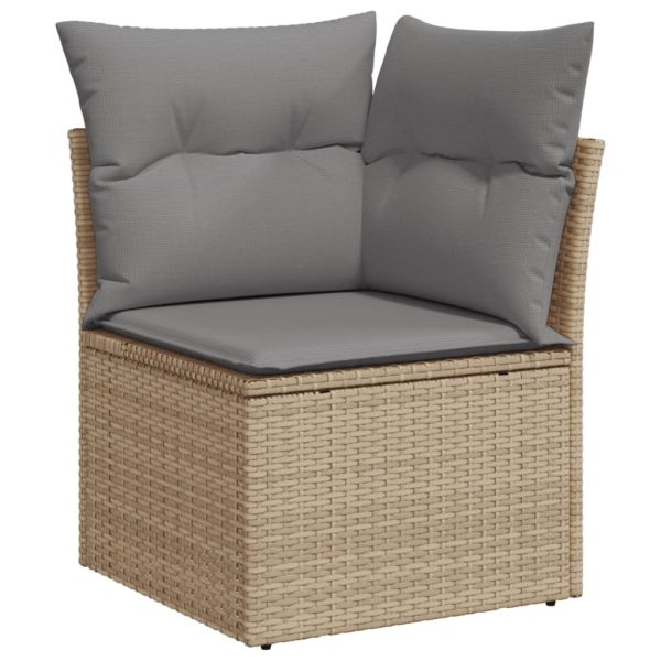 Loungeset Met Kussens Poly Rattan - Afbeelding 4