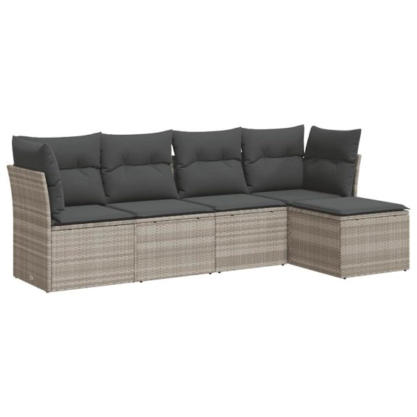 Loungeset Met Kussens Poly Rattan - Afbeelding 2