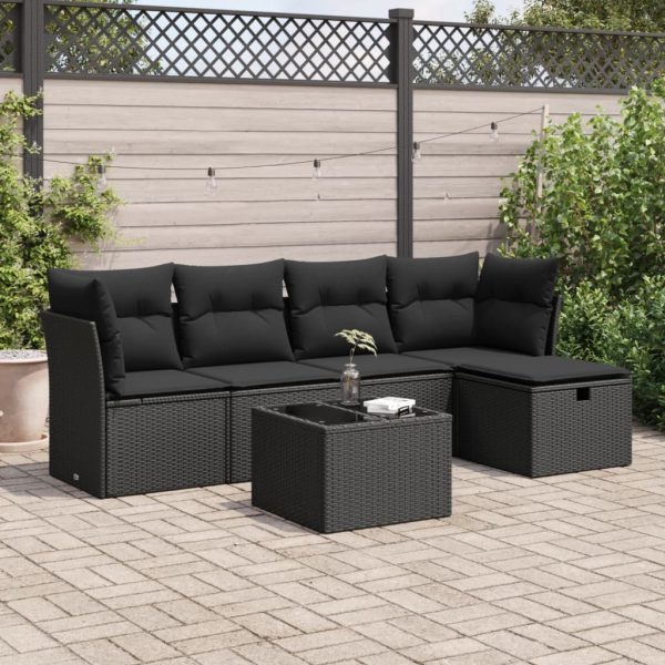 Loungeset Met Kussens Poly Rattan - Afbeelding 17