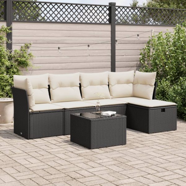 Loungeset Met Kussens Poly Rattan - Afbeelding 18