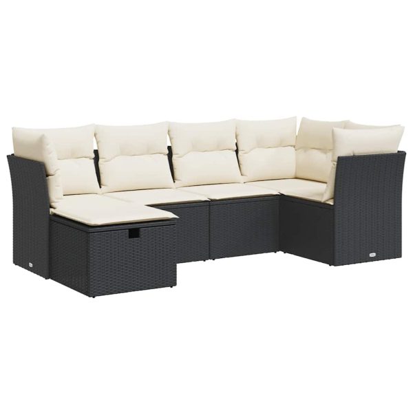 Loungeset Met Kussens Poly Rattan - Afbeelding 2