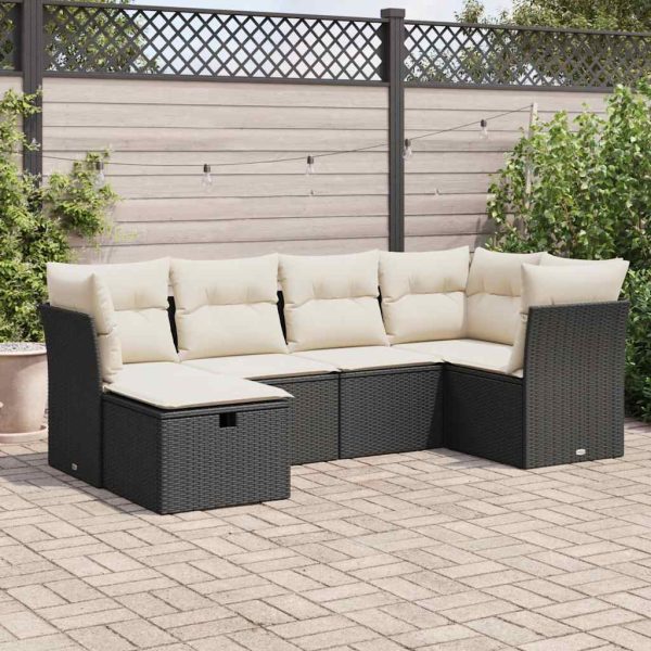 Loungeset Met Kussens Poly Rattan