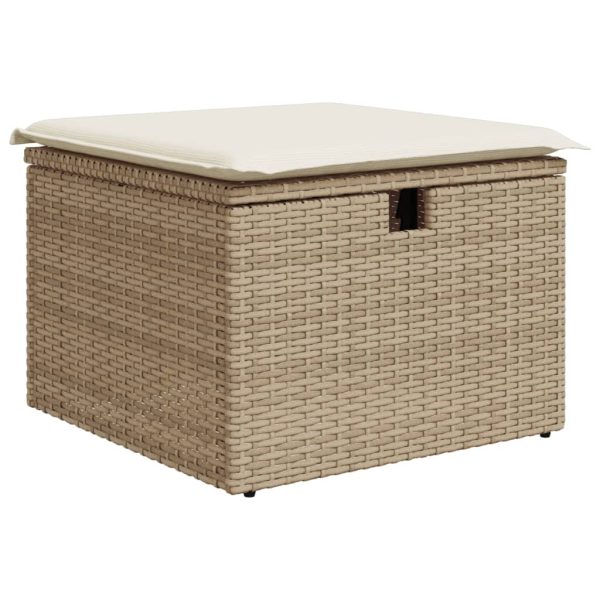 Loungeset Met Kussens Poly Rattan - Afbeelding 5