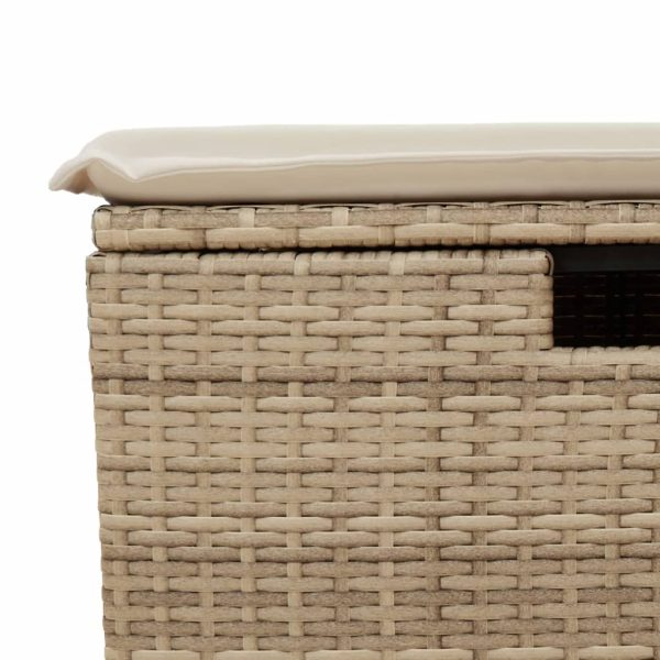 Loungeset Met Kussens Poly Rattan - Afbeelding 10