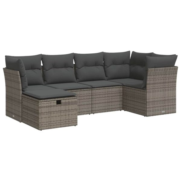 Loungeset Met Kussens Poly Rattan - Afbeelding 2