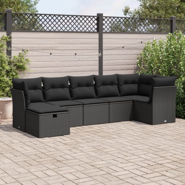 Loungeset Met Kussens Poly Rattan - Afbeelding 20