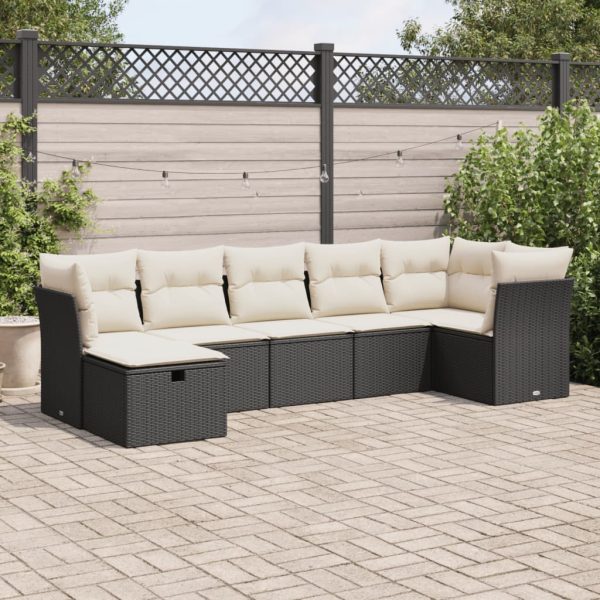 Loungeset Met Kussens Poly Rattan - Afbeelding 23