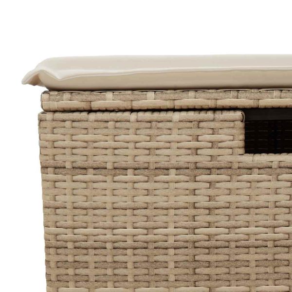 Loungeset Met Kussens Poly Rattan - Afbeelding 11